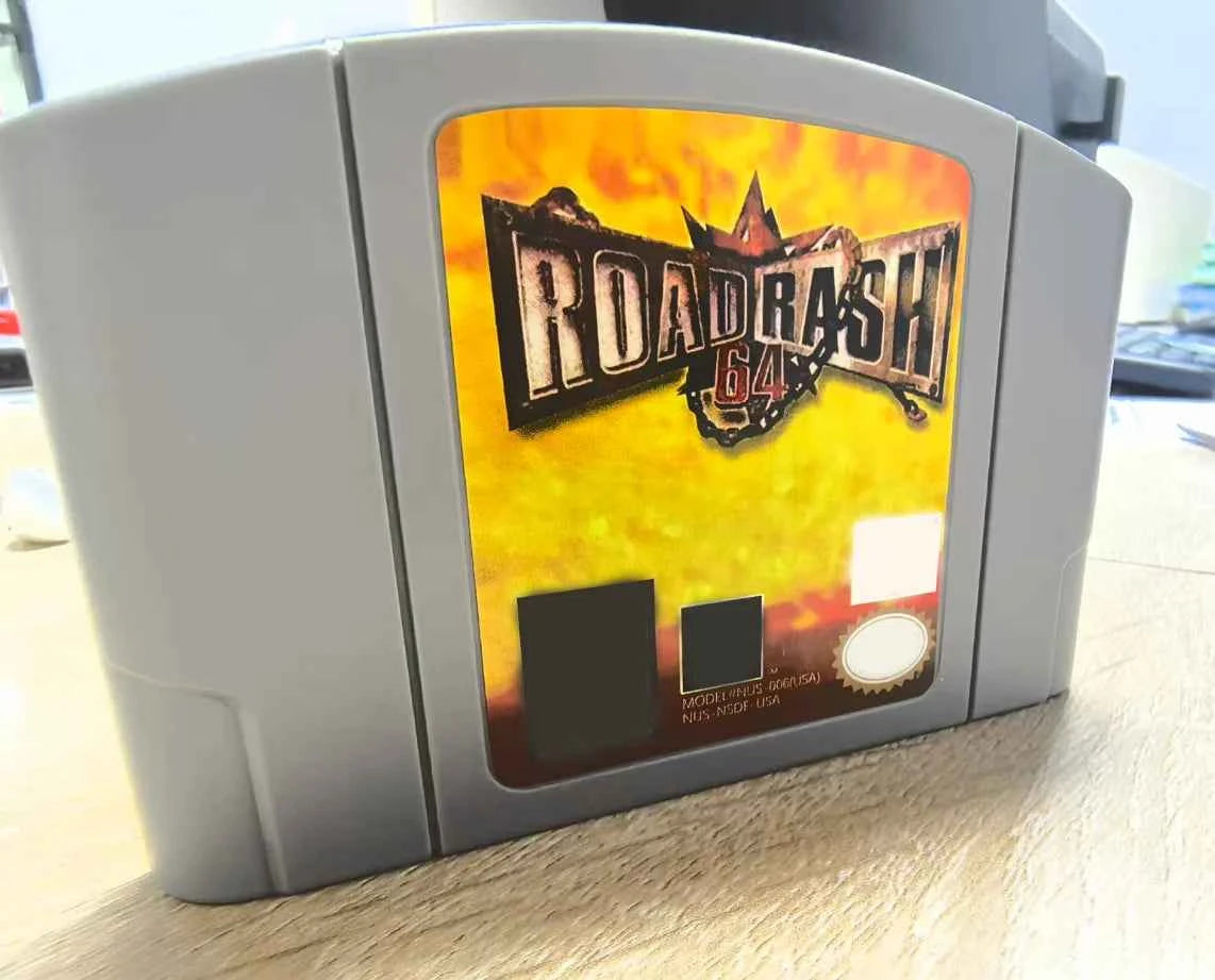N64  Road Rash 64 USA NTSC Version 64 Bit Console Video Games Cartridge.  Gifts, Toys