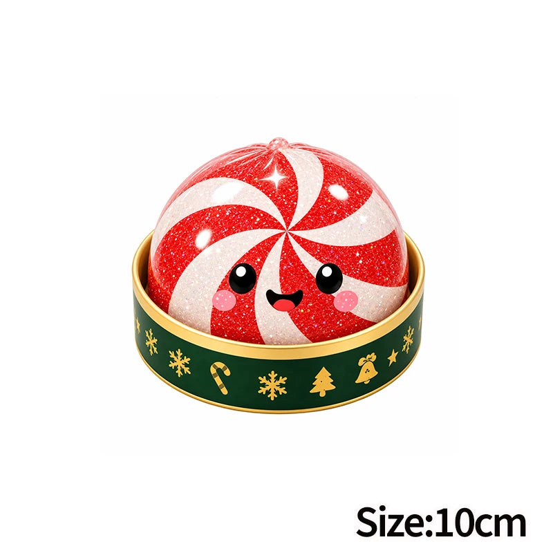 Limited Christmas Dumplings Squishy Glitter Maltose Snowman Set.  Squeeze and  Stress Relief Toys