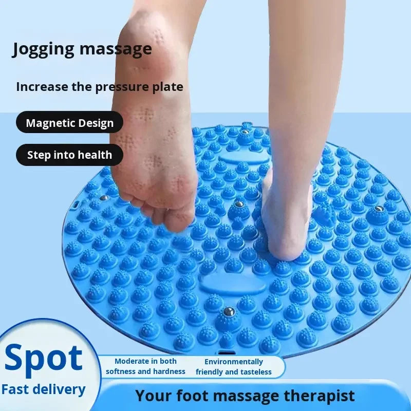 50CM Large Thick Round Silicone Foot Reflexology Mat. Home Exercise, Yoga Pad, Acupressure Massage Mat, Jogging Pad