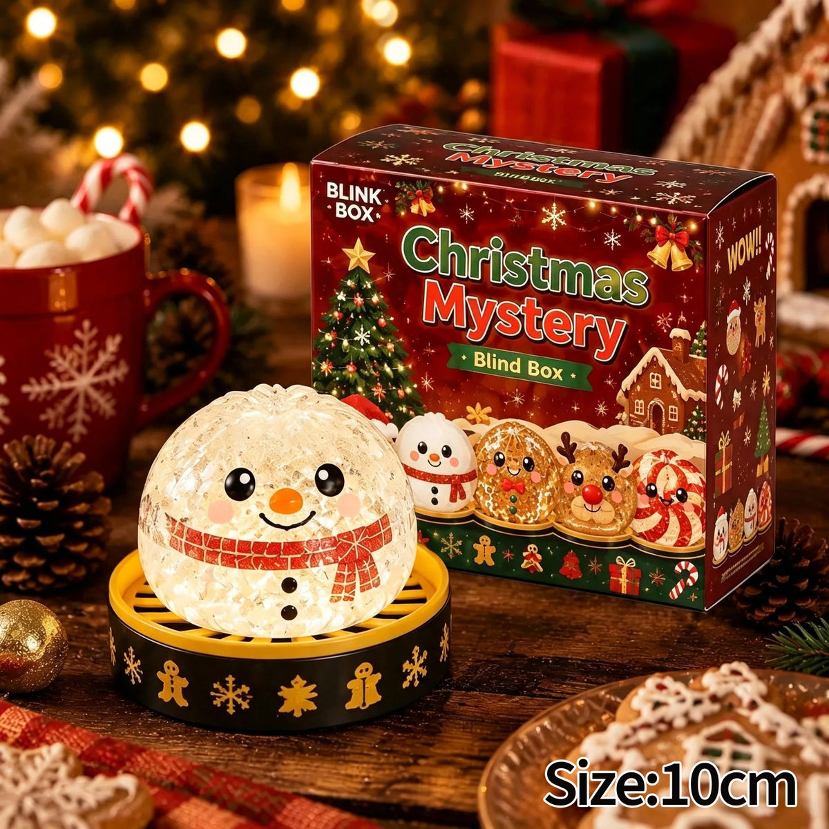 Limited Christmas Dumplings Squishy Glitter Maltose Snowman Set.  Squeeze and  Stress Relief Toys