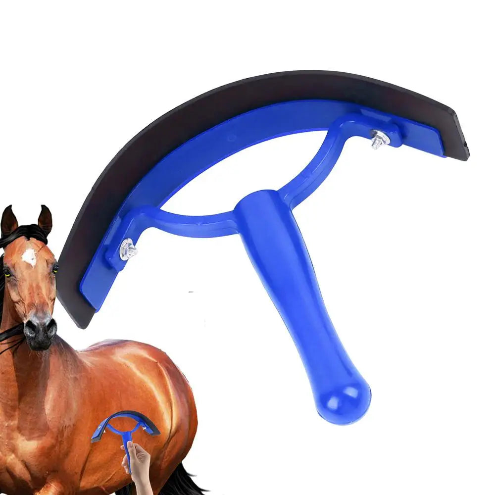 Horse Sweat Scraper Cleaning Comb with Soft Grip. Horse Deshedding Tool.