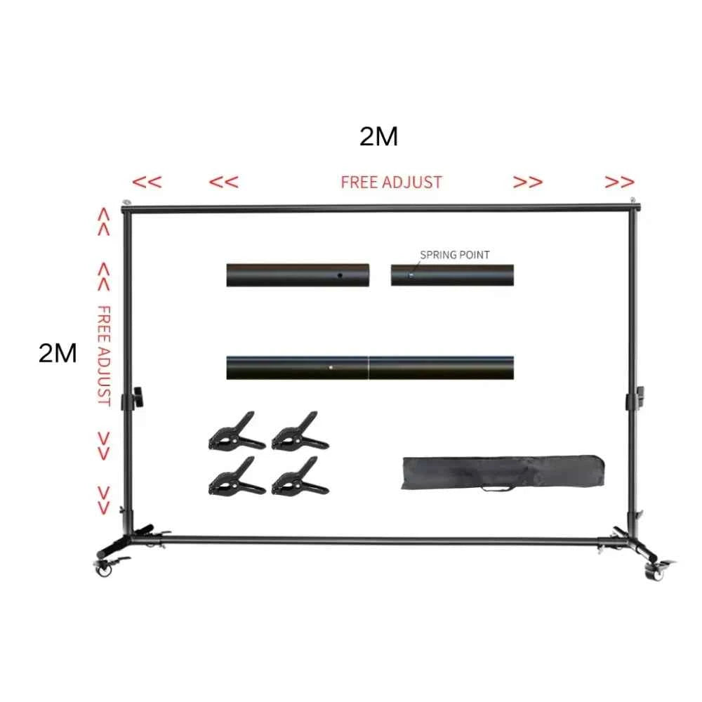 Background Stand Photo Frame Photography Crossbar Wedding Outdoor Bithday Decoration School Photographic Backdrop Party