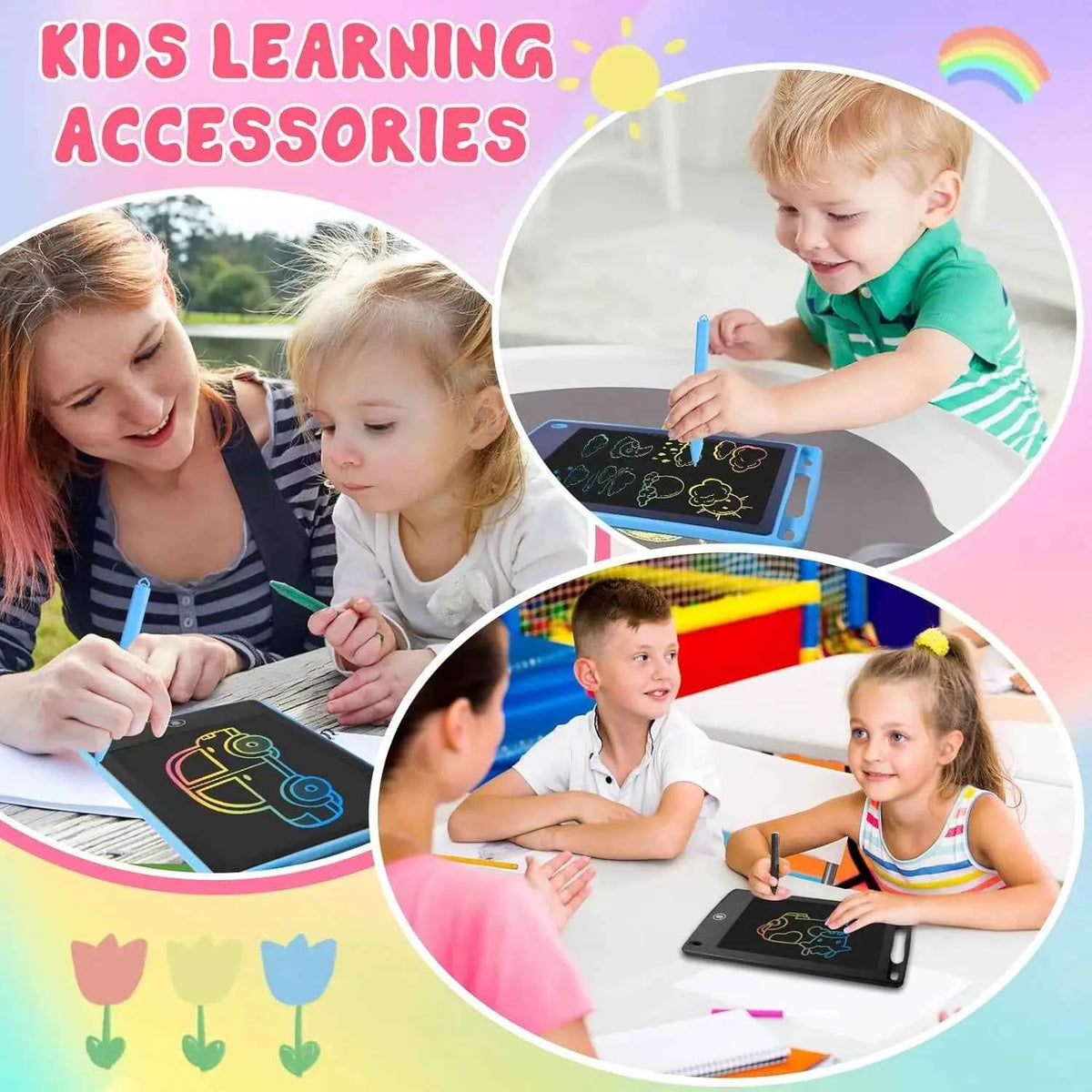 12 Pack LCD Writing Tablet for Kids, 6.5 Inch Colorful Doodle Board Drawing Tablet, Toys for children. Educational toys