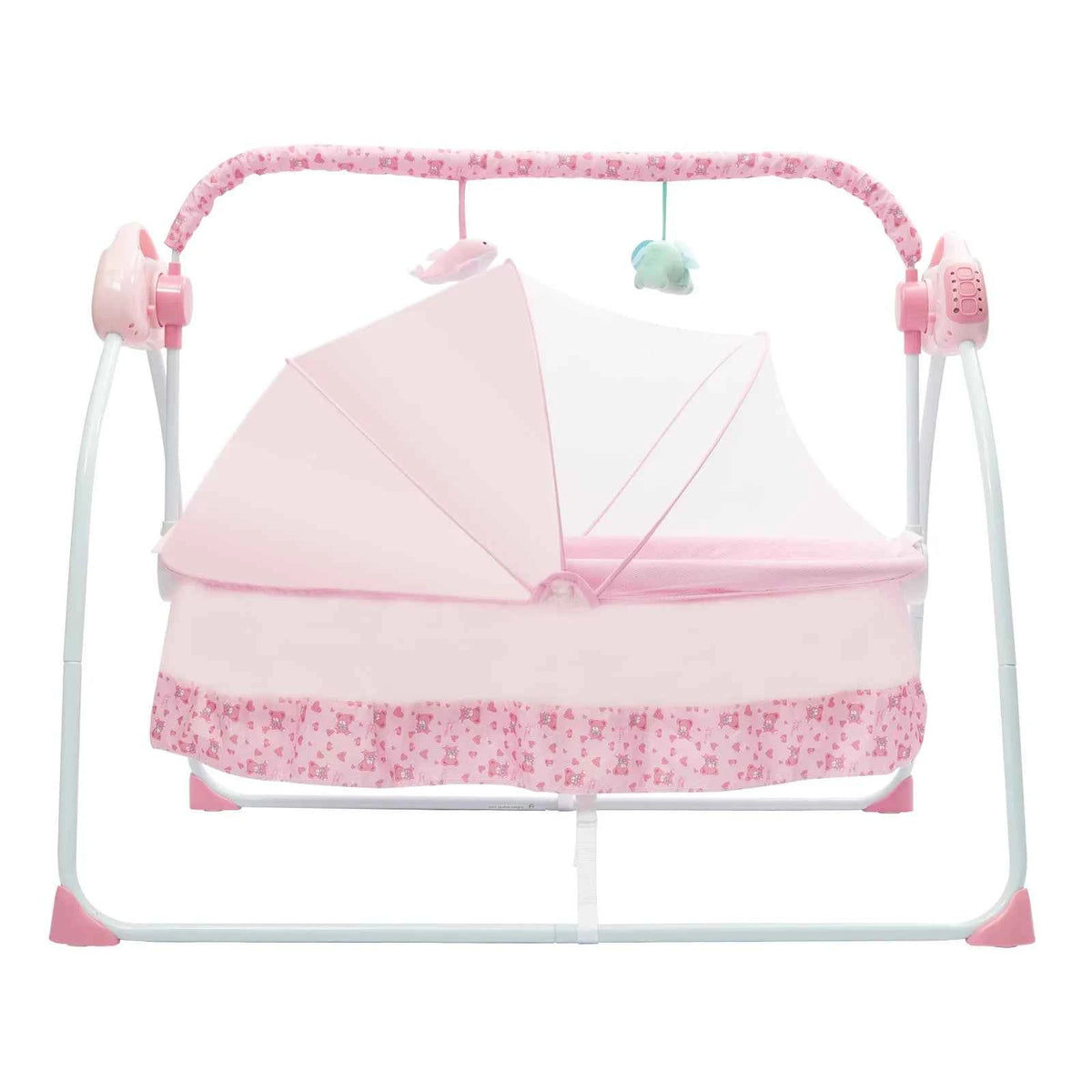 Cradle Swing or Sleeping Bed with Auto Rocking, 5 Speeds.  Stand Baskets. Bluetooth for Music.  Sleeping Basket for  0-18 Months