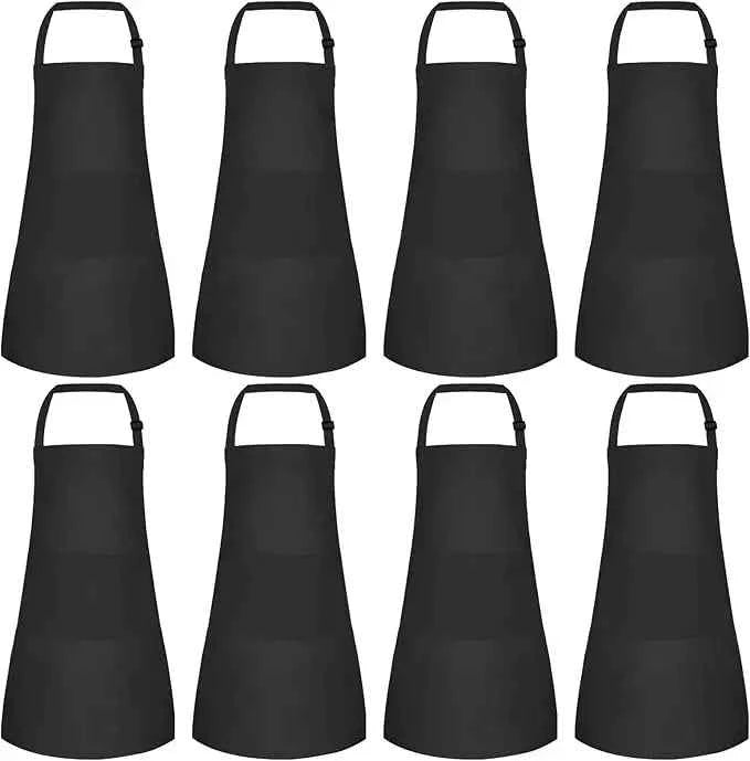 8-24PCS Adjustable Apron Bulk with 2 Pockets DIY Painting Aprons for Baking, Painting, Birthday Party Favors. Different Colors