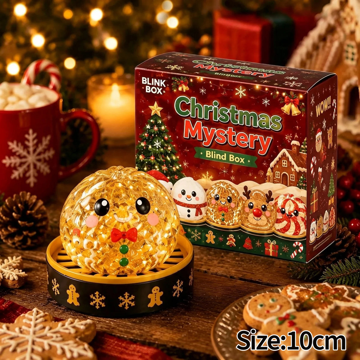 Limited Christmas Dumplings Squishy Glitter Maltose Snowman Set.  Squeeze and  Stress Relief Toys