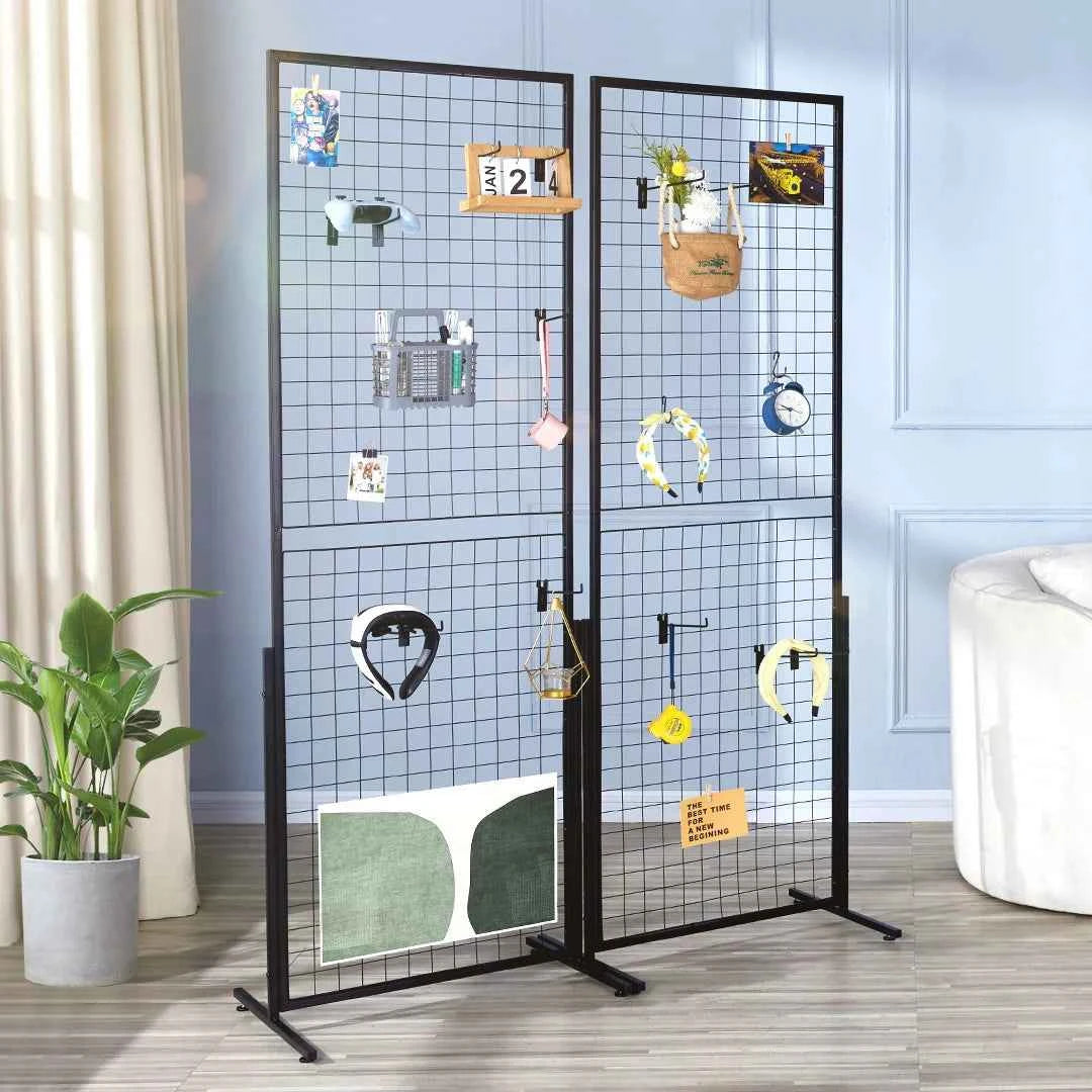 Tower Wire Gridwall Display Racks. Double Side  for Art Craft Shows, Retail Shop w/ Hooks And More