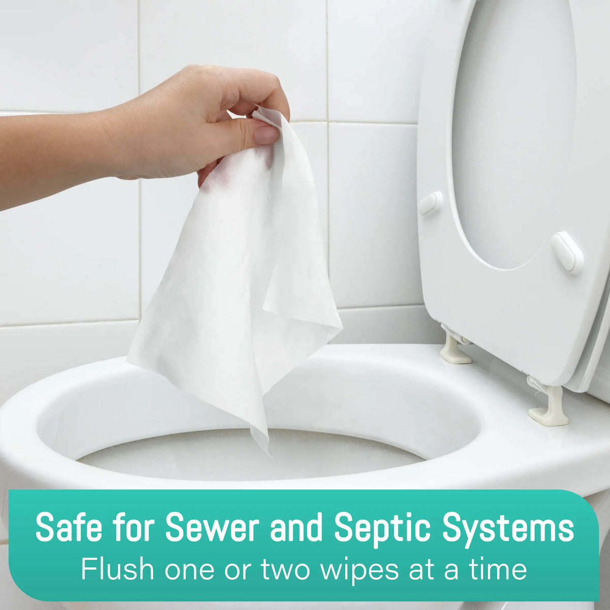 3 Packs x 48 Ct, 144 Wipes Flushable Wet Wipes For Home or Outdoor Use, Thickened Butt Wipe, Septic And Sewer Safe, Quick-Dispersing, No Alcohol, Plant-Based Fibers - Flushable Toilet, Personal And Household Cleaning Wipes
