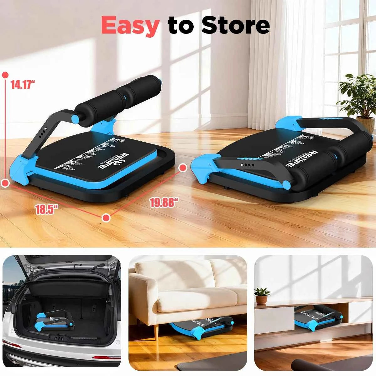 Adjustable Core Training Machine. Sit up Exercise Equipment. Foldable Portable Fitness Equipment