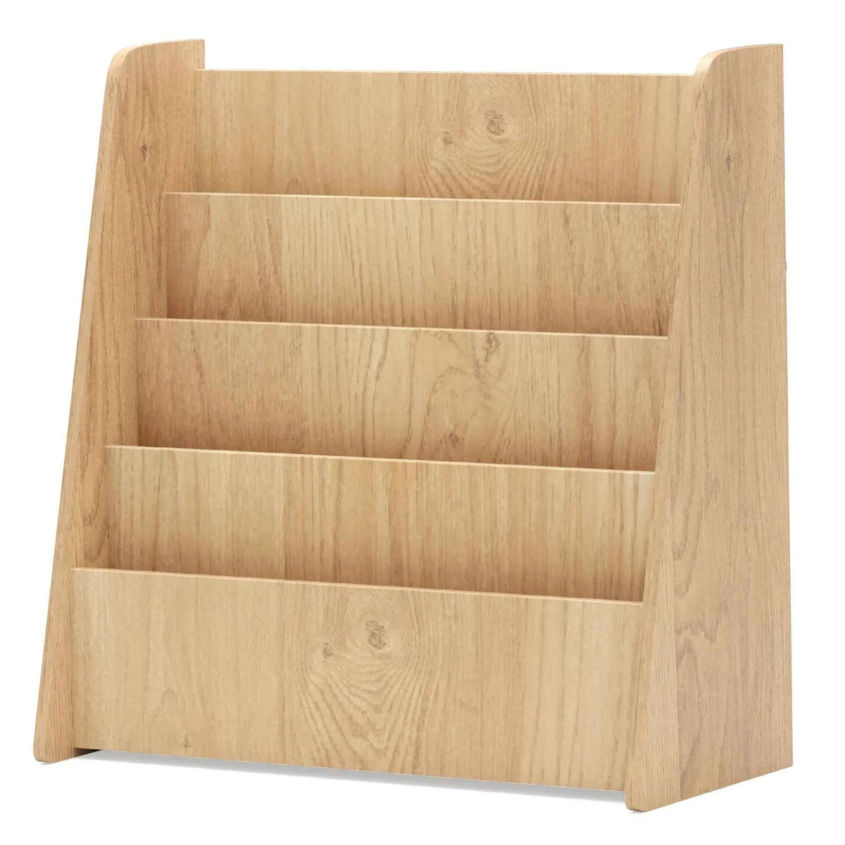 4-tier Kids or Toddlers Wooden Bookshelf  w/ Deep Shelves. Natural