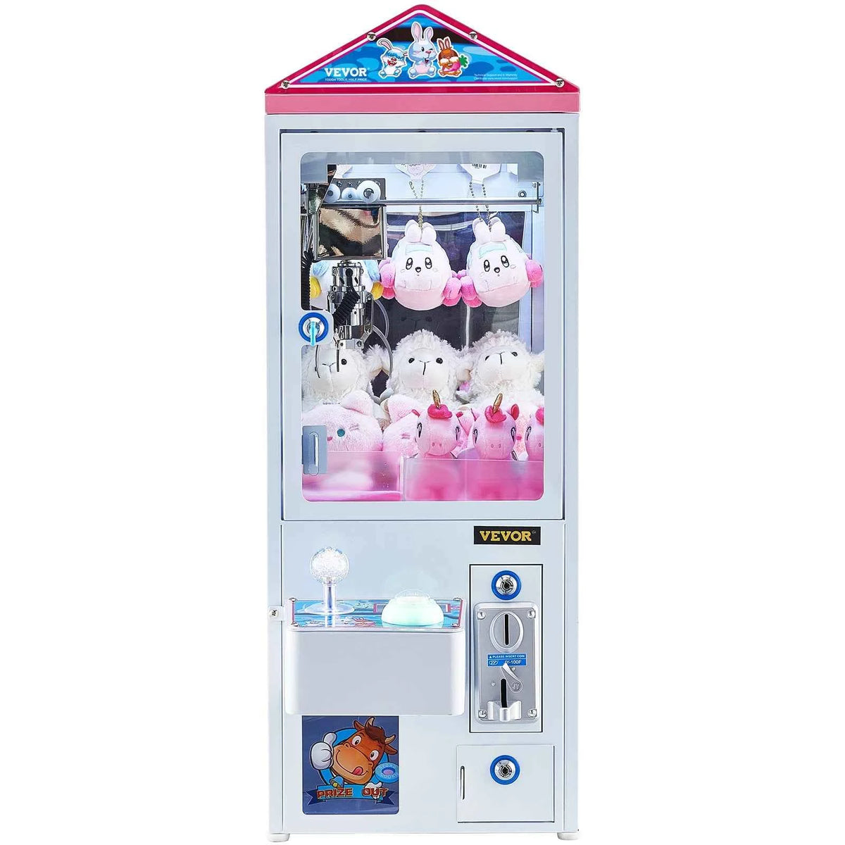 SucceBuy Claw Machine 0-3” Jaw Diameter 0-5” Jaw lifting Crane. Prize Grabber. Commercial Arcade Game Toys For Kids 7-12 years old