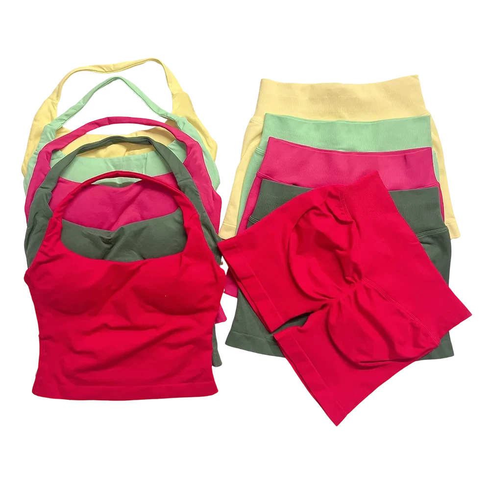two pieces yoga outfits. DF impact gym clothing fitness pants set. DFNNYE woman Halter Top sports leggings Gym workout sets