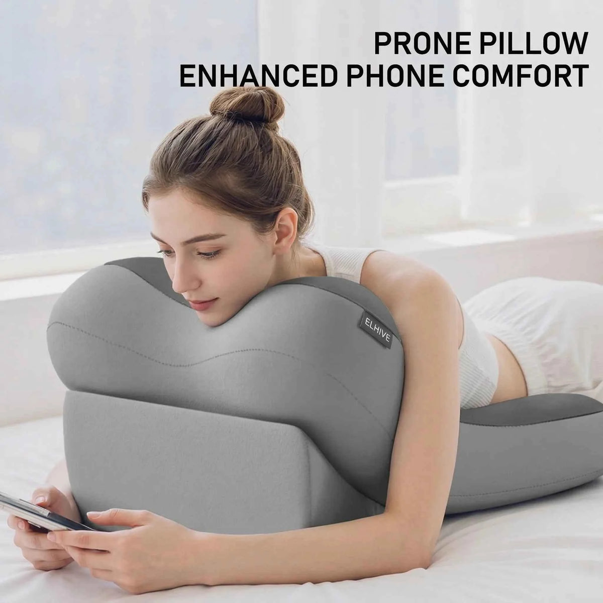 Adjustable Memory Foam Bed Wedge Back Support Pillow, Ergonomic Split 2-Piece Incline Cushion with Non-Slip Bottom