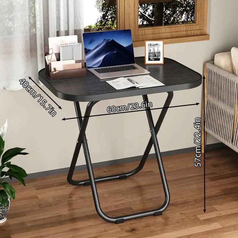 Stable Tray Table With No Assembly Required,  Foldable Snack Tables For Bed/Sofa/ Living Room