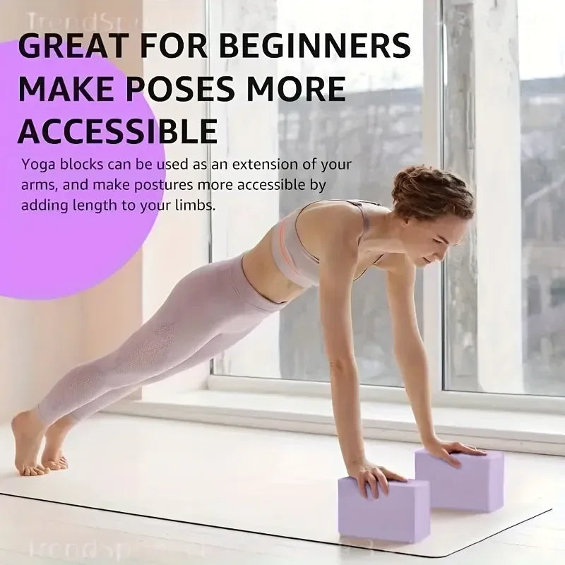 High‑Density EVA Yoga Block. Non‑Slip Sturdy Foam Brick, which weighs 5.3 oz.  Exercise Aid For Pilates, Meditation, Fitness Training, Home Gym, Yoga Practice