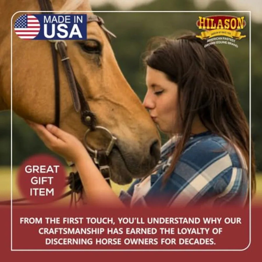 Western Wool Felt Horse Saddle Pad with Distressed Wear Leather for Horses. USA-made, Brown, Breathable, & Durable