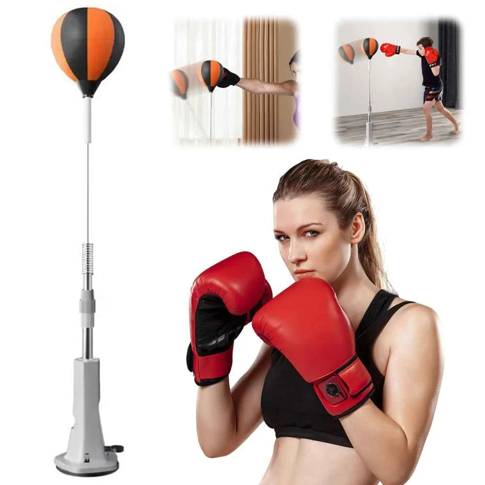 Boxing Bag with Stand. Punching Reflex Ball Set. Height Adjustable Boxing Equipment for Training Boxing  & Fitness