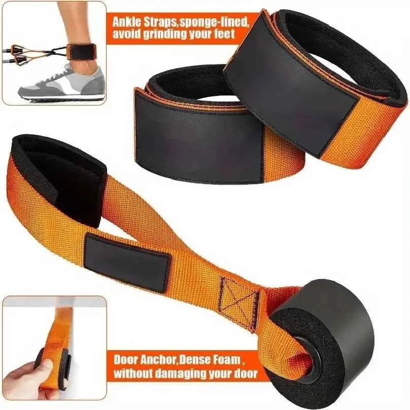 Resistance Strap with Handle: Used for Muscle Training, Strength Building,  Yoga, Home Fitness Equipment - Natural