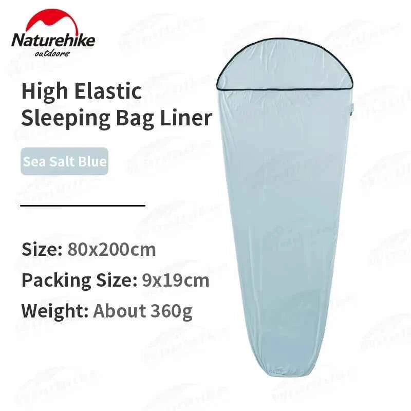Naturehike Outdoor Camping Sleeping Bag Liner, High Elasticity, Portable Ultralight Travel Sheet. Mummy Portable Sleeping Bag Liner