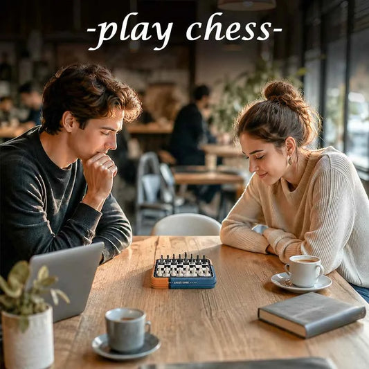 Portable 3‑in‑1 Chess, Checkers, & Ludo Board Game Set. Folding Storage Travel Family Puzzle Game, 2‑4 Players. Educational.