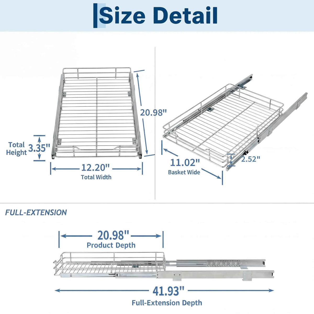 Pull Out Cabinet Organizer, It Is Heavy Duty. With A Full Extension Slide Out.