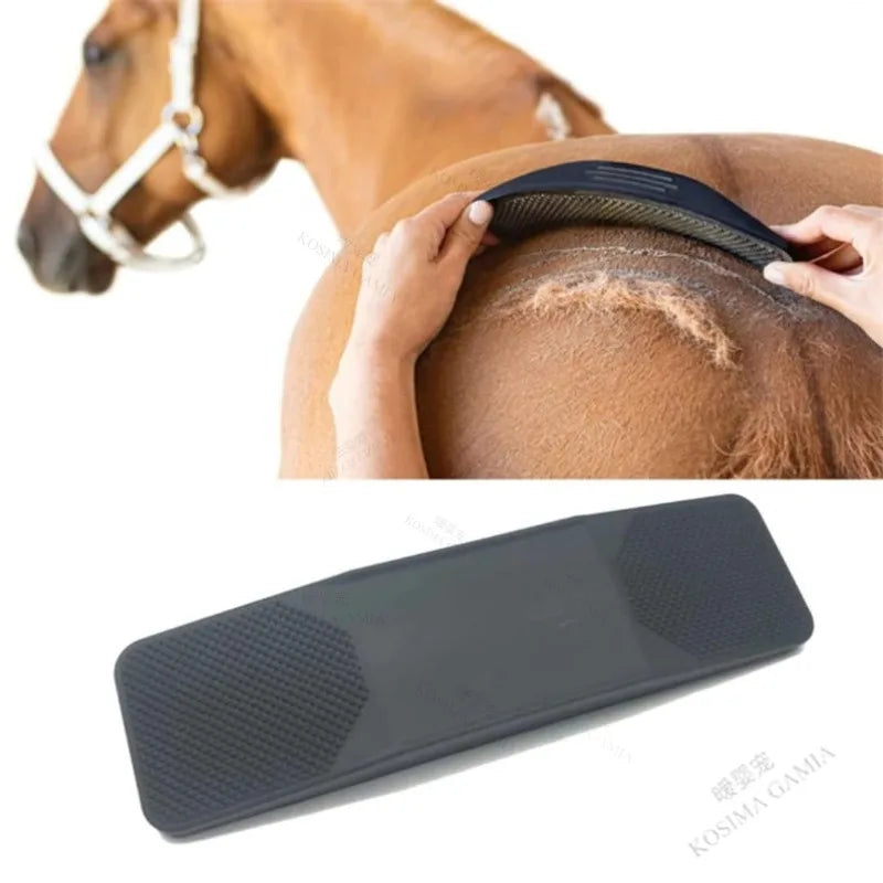 Horse Brushes. Massage Cleaning Brush for Horse Grooming. Flea & Tick Removal, Rubber Hair Comb, Mane  & Tail Bristle Brush