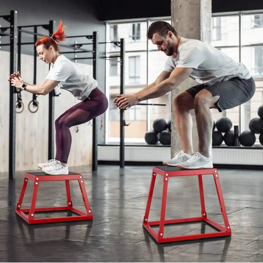 Plyometric Jump Box 12 To 30 Inch. Steel Plyometric Platform And Jumping Agility Box. Anti-Slip Fitness Exercise Step Up