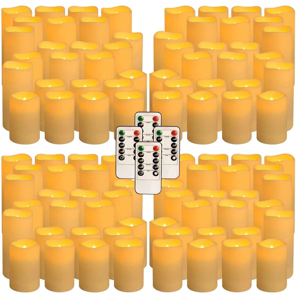 24-144 Units/Set of Waterproof Indoor Flameless LED Candle Lights. Party Supplies for Gatherings and Festivals