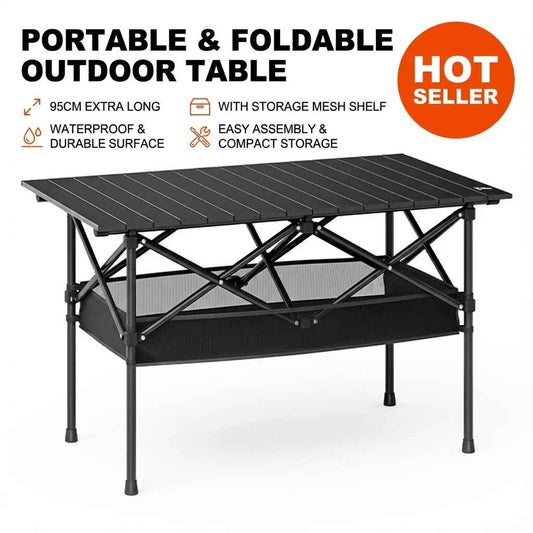 Portable Folding Outdoor Table, 95cm/120cm Lightweight