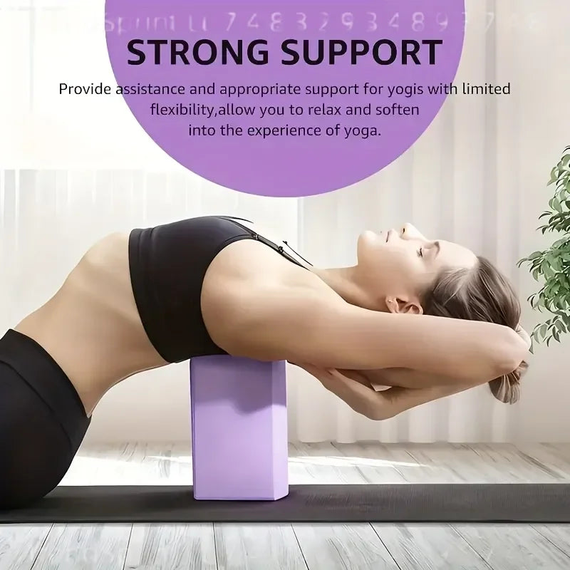 High‑Density EVA Yoga Block. Non‑Slip Sturdy Foam Brick, which weighs 5.3 oz.  Exercise Aid For Pilates, Meditation, Fitness Training, Home Gym, Yoga Practice