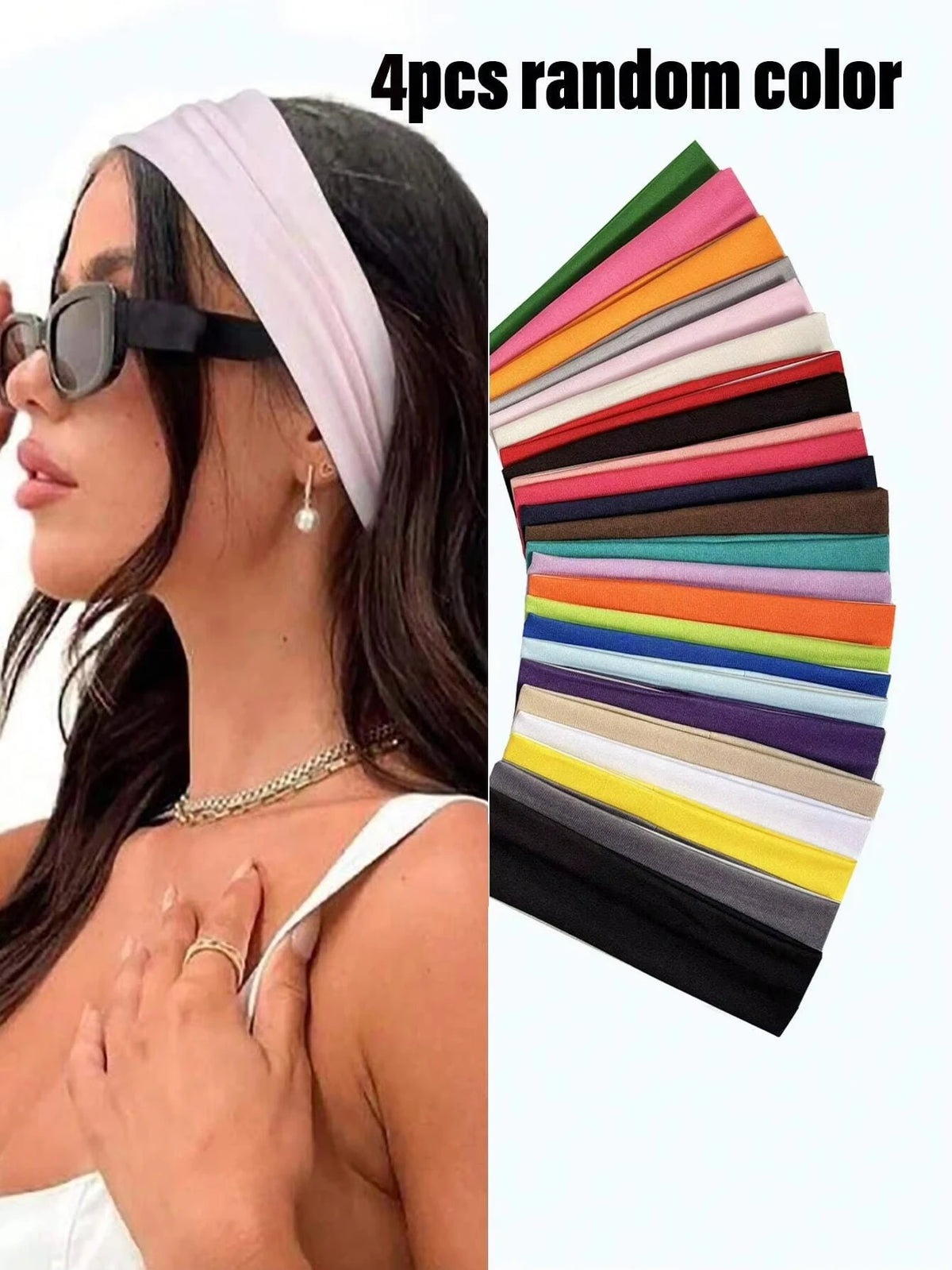 Simple Basic Solid Sports Yoga Headband, Elastic Hair Bands, Absorbs  Sweat, Headbands for Men And Women.