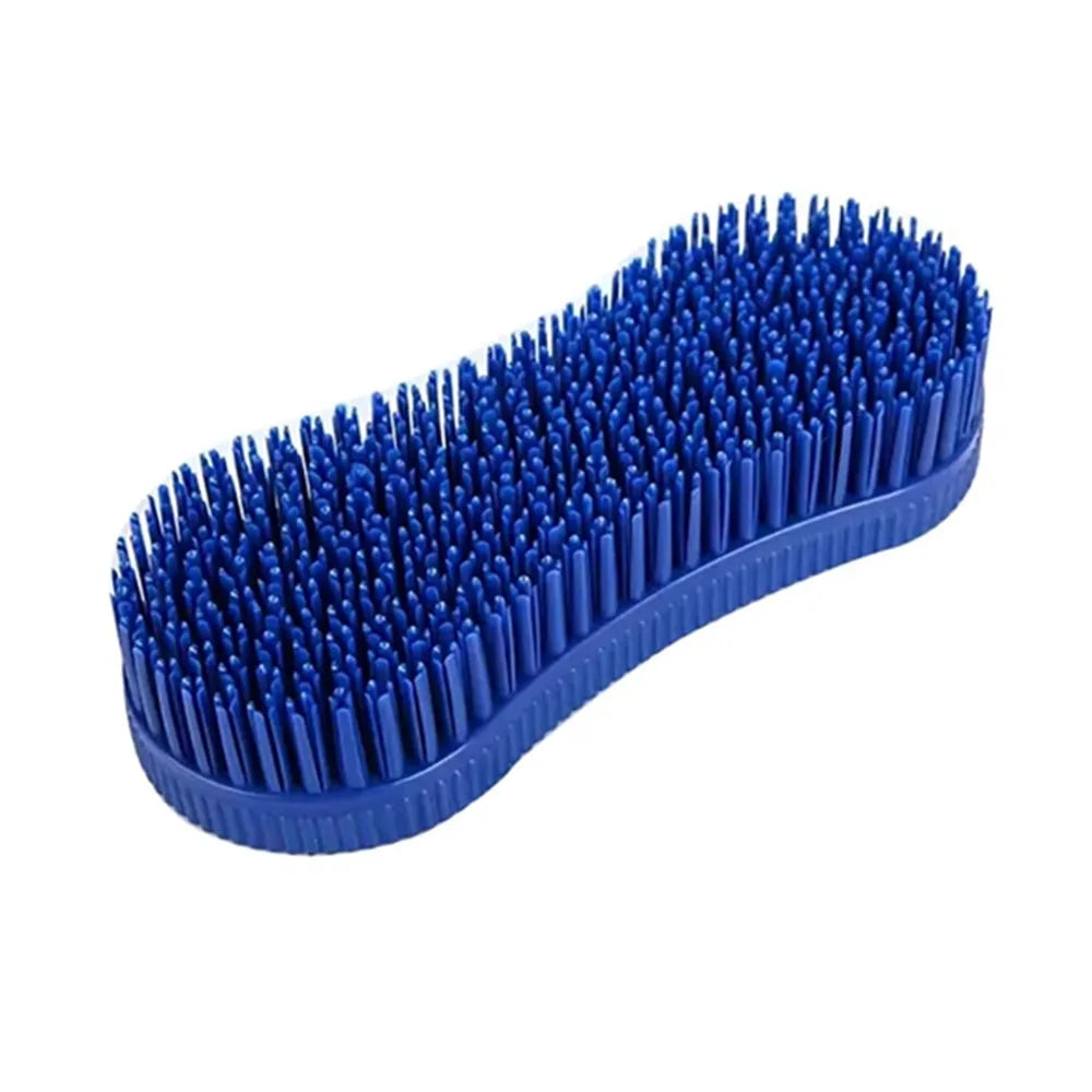1Pcs Colorful Horse Grooming Brush. Silicone Plastic Horse Accessories .Hard Bristle Equestrian Massage Tool