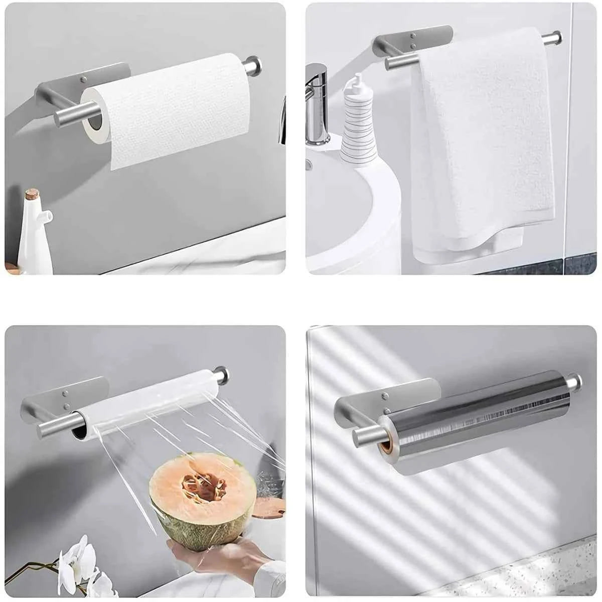 Paper Towel Holders With Adhesive Roll For Small Spaces.