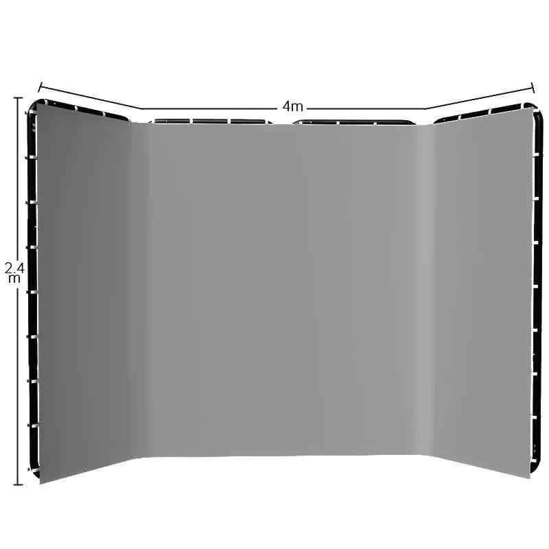 SH Green Screen, 2.4X4M. Collapsible Chroma Key Backdrop. Wrinkle-Resistant Fabric. Ultra-Quick Setup.
