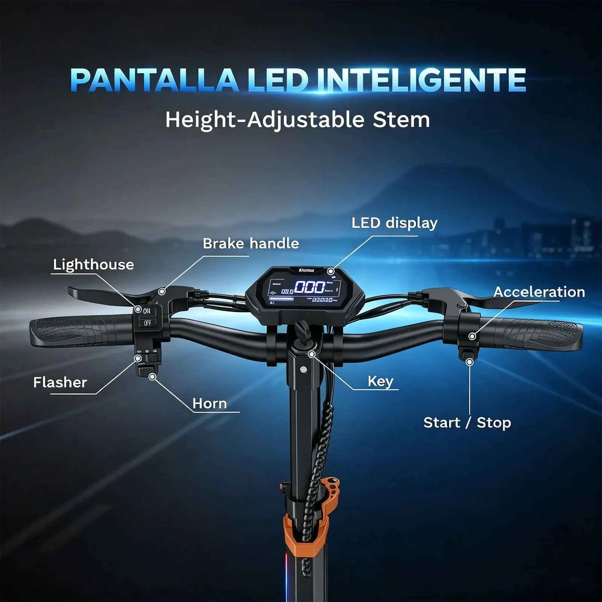 1600W Adult Electric Scooter with Seat, 48V 20.8Ah Battery, Up to 50 Miles Range, 34 MPH, 11" Front Tire, Rear Storage
