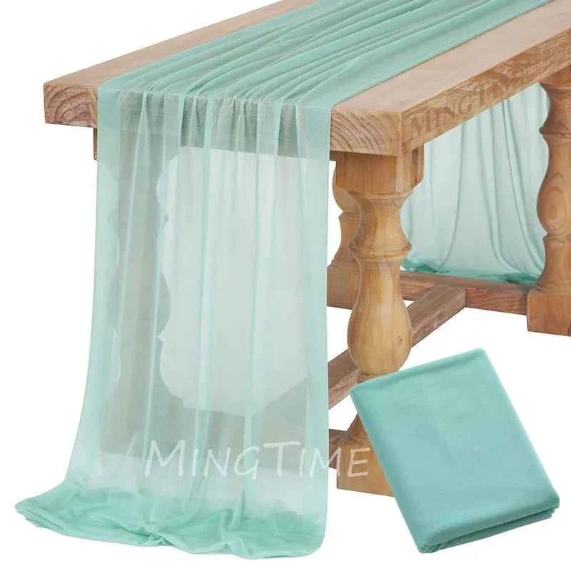 Soft Table Runner, Blush Dust Pink Gauze Rustic, For any Occasion. Dinning Ornament Decoration
