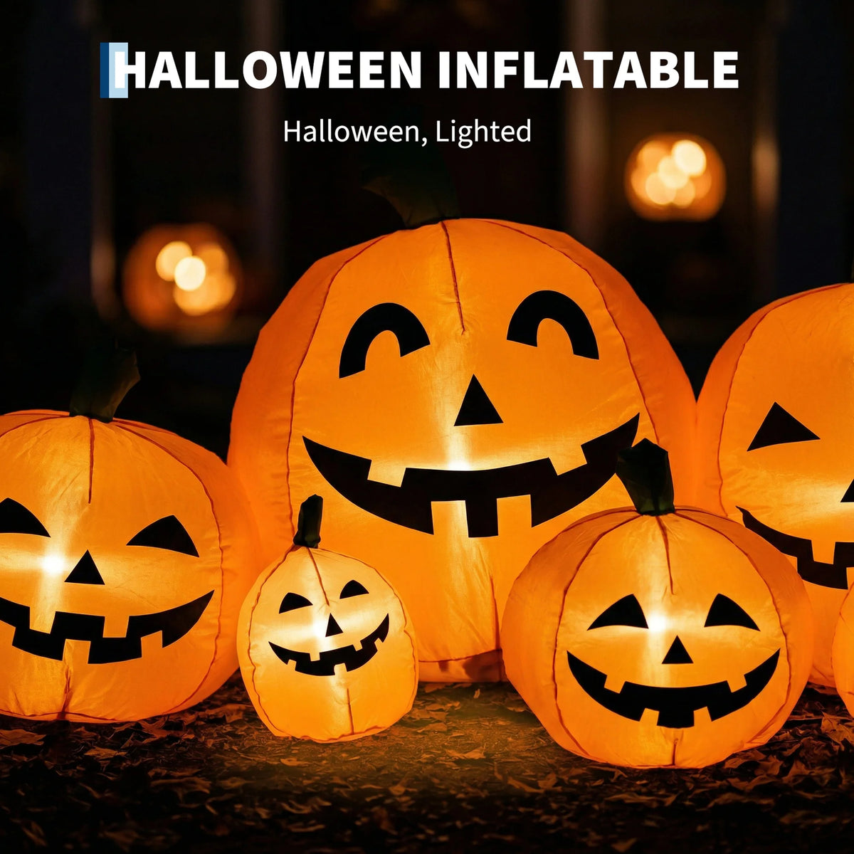Inflatable Halloween Pumpkin with LED Lights, 7.5ft Outdoor Holiday Yard Decoration for Fall and Thanksgiving, 230cm 0.8A Fan 1000mA Transformer Lawn Festival Display Equipment