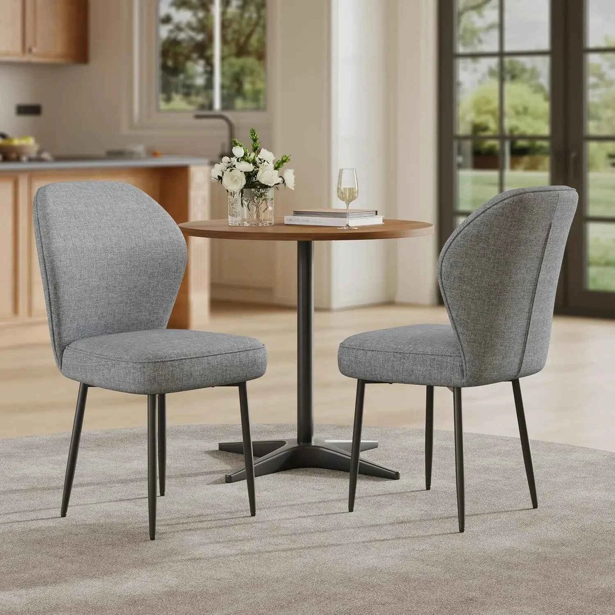2 Dining Room Chairs. Chairs are  Light Luxury