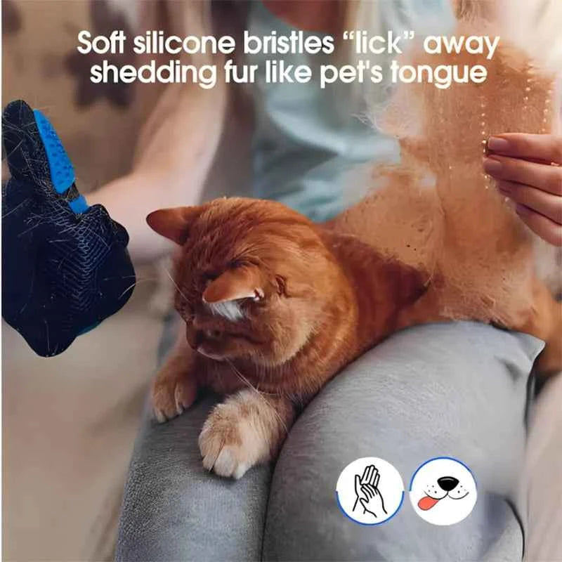 Pet Hair Glove  For Grooming, Cleaning, And Massage
