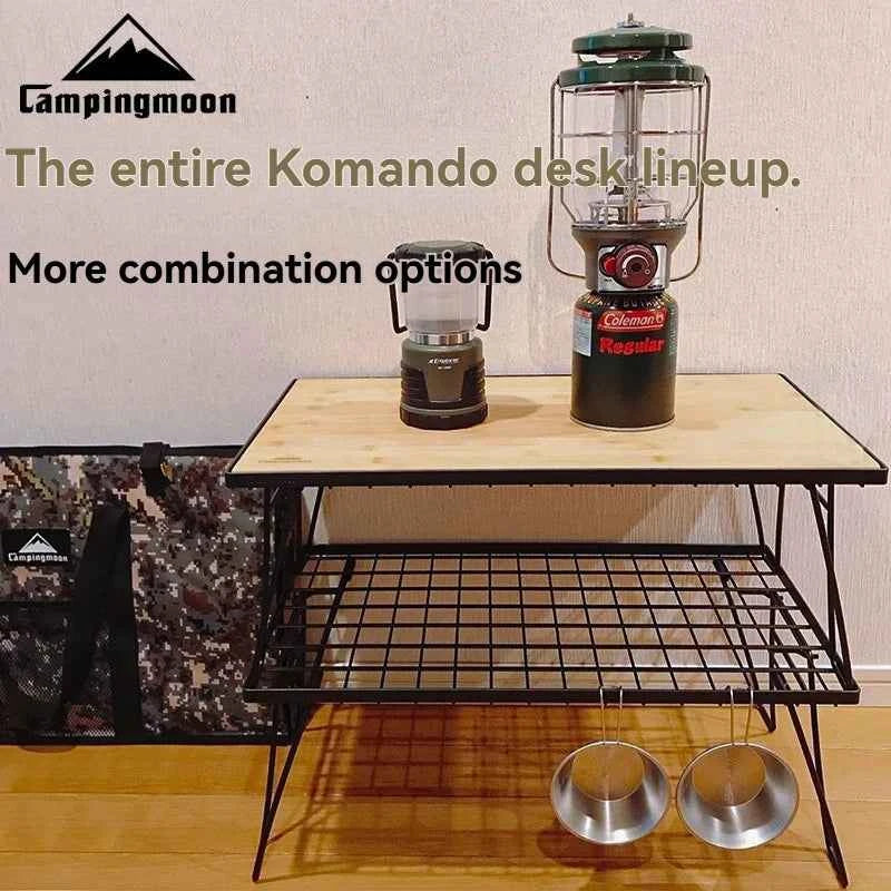 CAMPINGMOON T-230  Simple Field Rack Folding Table, Iron. Multi functional Outdoor. table  Can be Multi layer Paired
