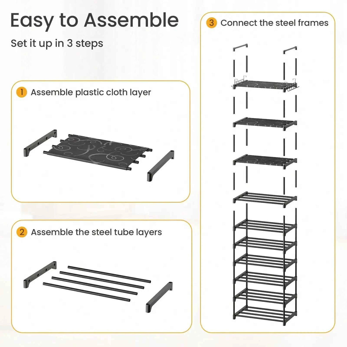 10-Tier Over Toilet Storage Rack, Adjustable Bathroom Organizer Cabinet with Space Saving Shelves,