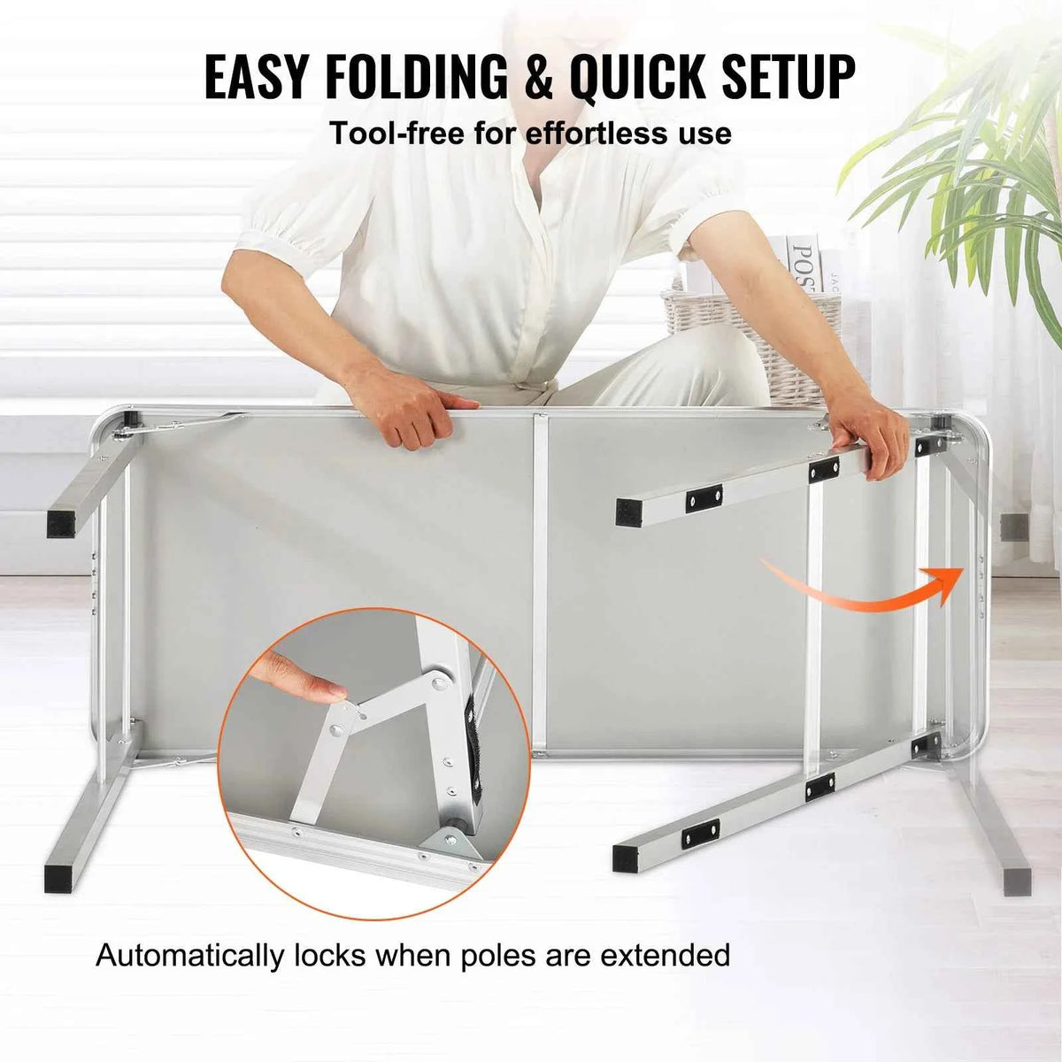 Folding Portable Bar Table or Tradeshow Podium Table for Party, Picnic, Exhibition. Includes Carrying Case, Storage, Shelf Skirt