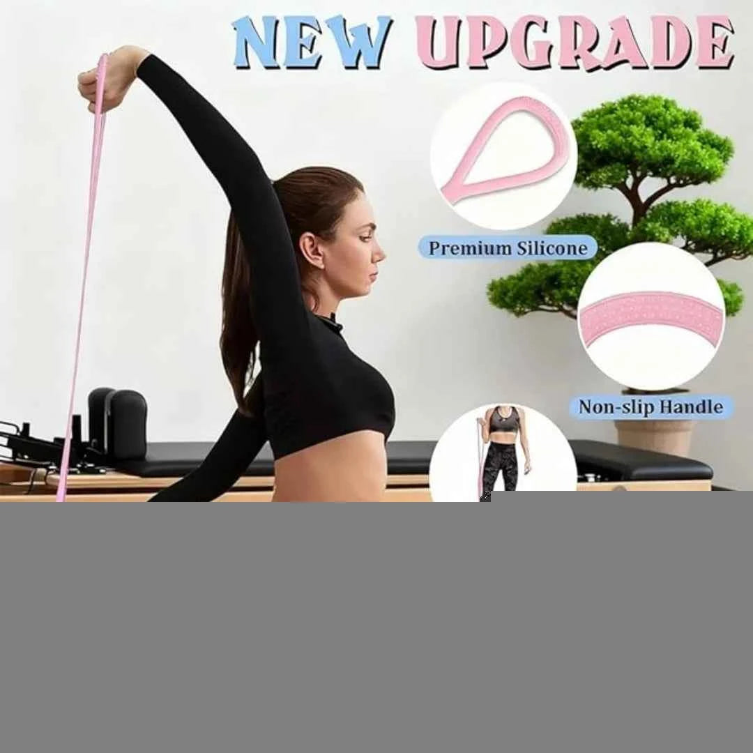 Resistance Bands with Handles. Figure 8 Resistance Band. Elastic Fitness Bands for Home, Yoga, and Gym Workout