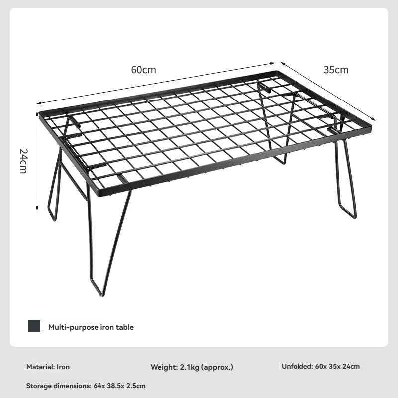CAMPINGMOON T-230  Simple Field Rack Folding Table, Iron. Multi functional Outdoor. table  Can be Multi layer Paired