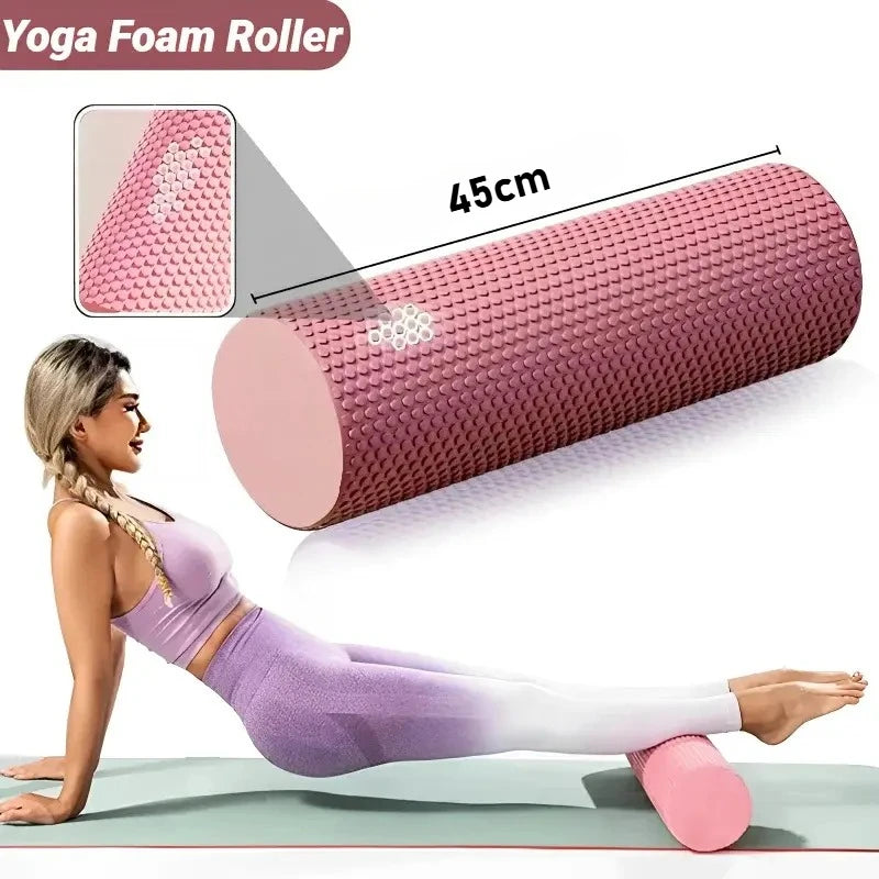 1Pcs 45×10cm EVA Yoga Pilates Foam Roller. Fitness Equipment, Massage Roller, Body Exercise Training, Muscle Release for Women & Men