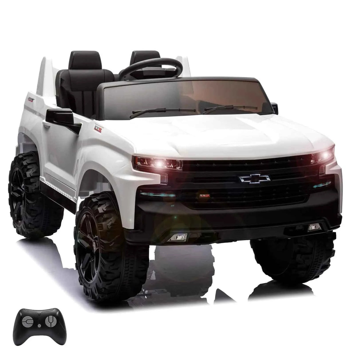 24V 2 Seater Kids Electric Ride On Truck With Parent Remote Control, Dual Motors, Spring Suspension, Music, LED Light
