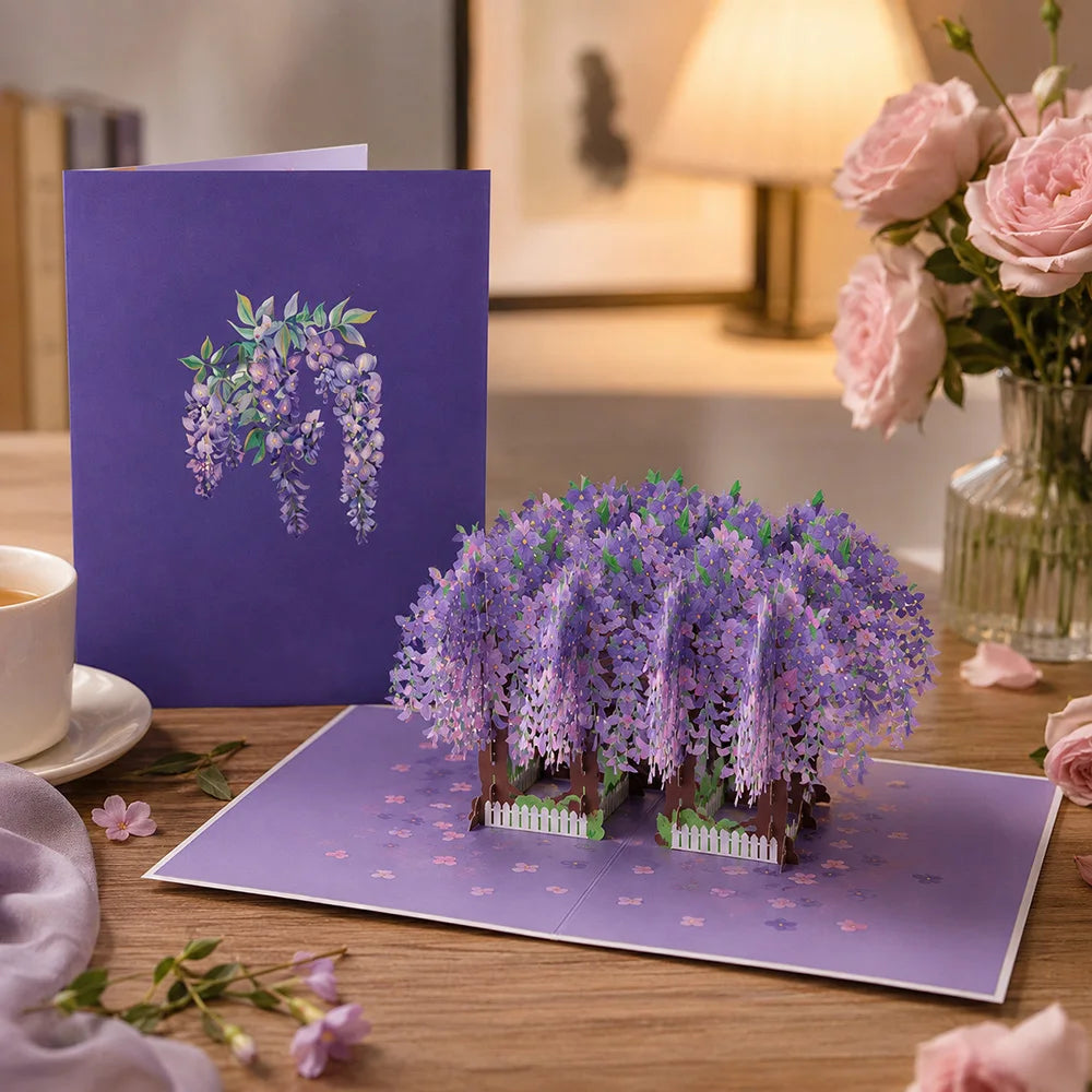 3D Pop Up Flower Greeting Cards or Wedding Card or Anniversary, Thanksgiving, Valentines Day, Birthday, Gift, Thank You Cards, or Handmade Cards
