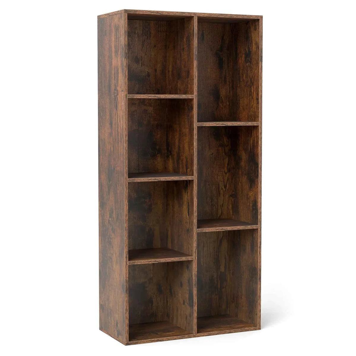 7-Cube Bookcase, Vertical or Horizontal Freestanding Bookshelf w/ 7 Compartments