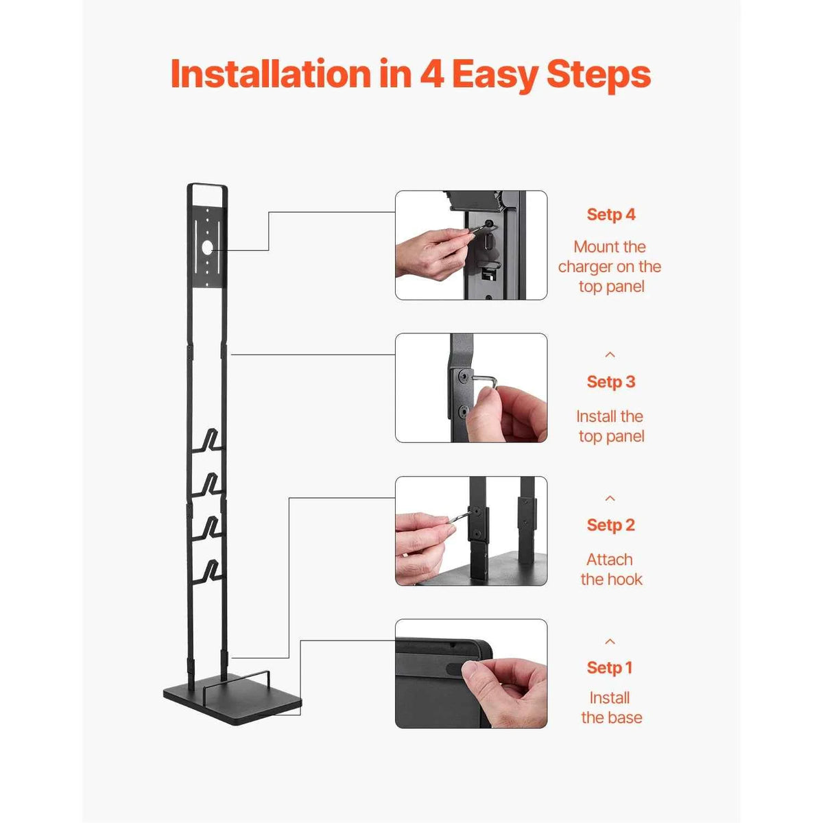 Vacuum Stand Compatible With Dyson Stable Holder with 4 Hooks for Dyson DC30/31/34/35/58/59/62/74 Cordless Upright