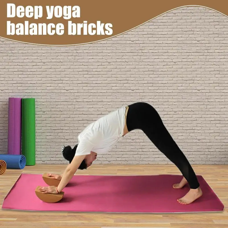 Yoga Exercise Bricks, Natural Cork. Dance Training Yoga Bricks. Indoor or Outdoor Sports Training.  Cork Blocks
